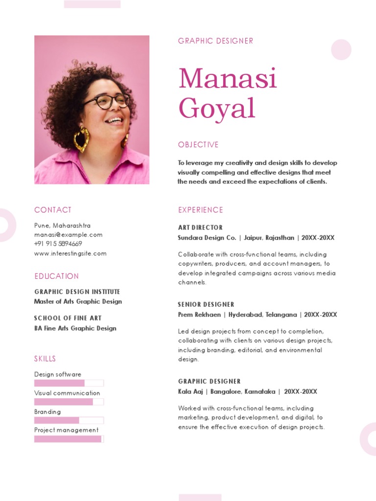 Manasi Goyal: Graphic Designer Profile | PDF