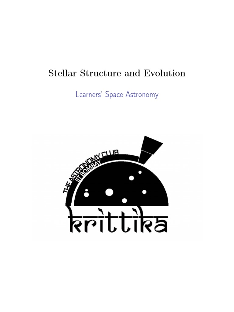 Stellar structure and evolution pdf