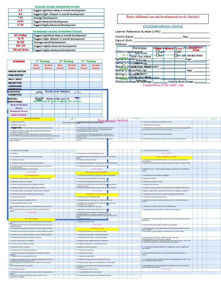 Eccd checklist final na pdf interpersonal relationships kinship