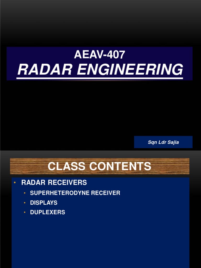 Presentation 3 Receiver Pdf Detector Radio Radar