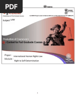 Human Rights Module - 1 Right To SelfDetermination