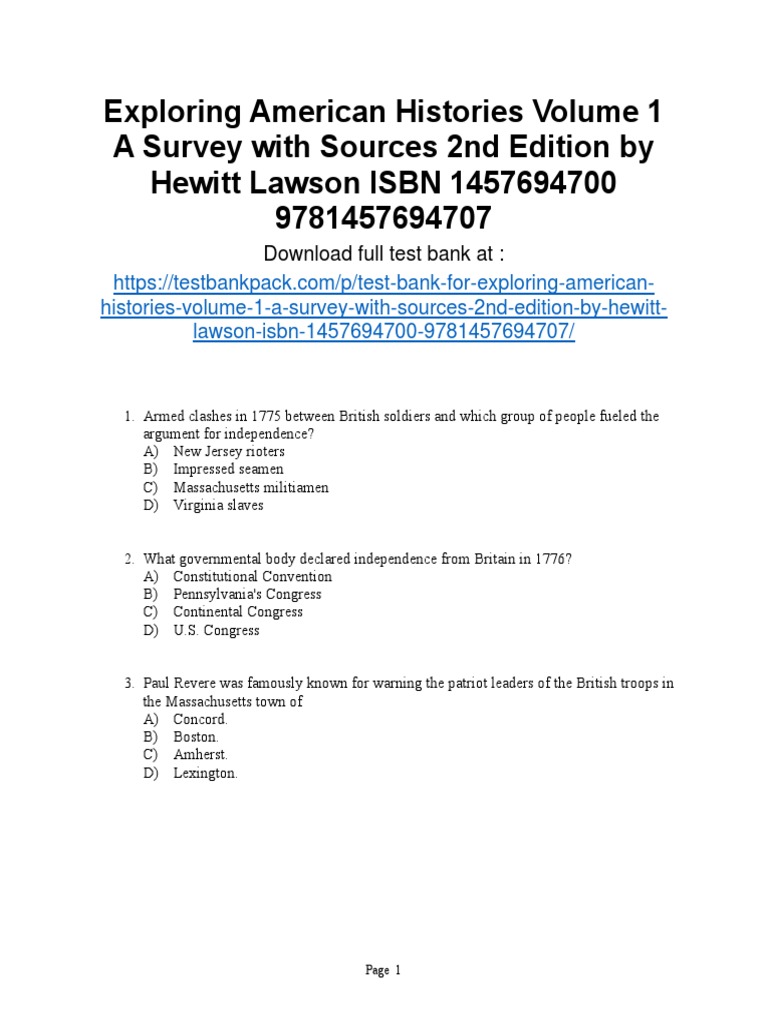 Exploring American Histories Volume 1 a Survey With Sources 2nd Edition