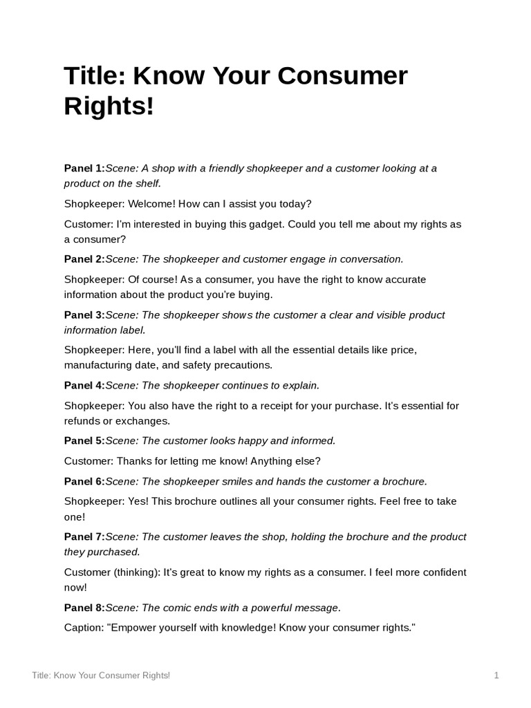 Consumer rights draft pdf