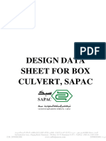 352712634 Design Data Sheet for Box Culvert