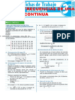 Tabla de Frecuencias de Una Variable Continua para Tercer Grado de Secundaria