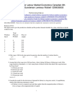 Labour Market Economics Canadian 8th Edition Benjamin Test Bank 1