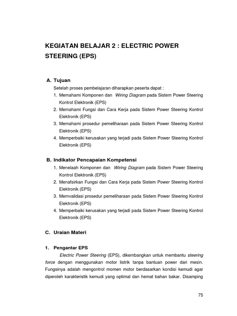 Eps Elektronik Power Steering Pdf