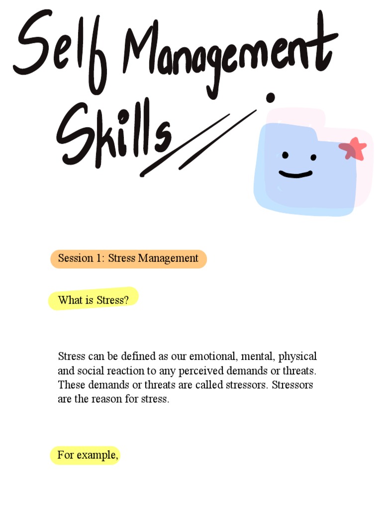 Self Management Skills | PDF