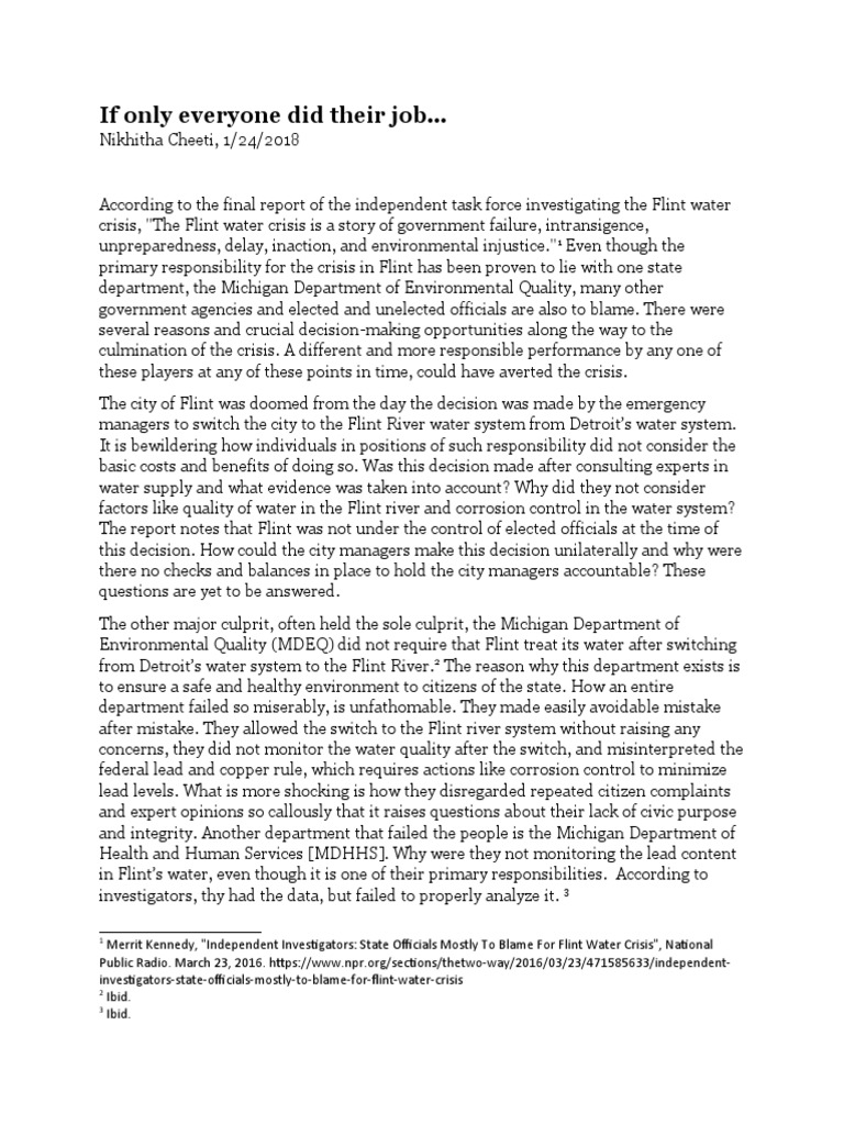 Flint Water Crisis PDF