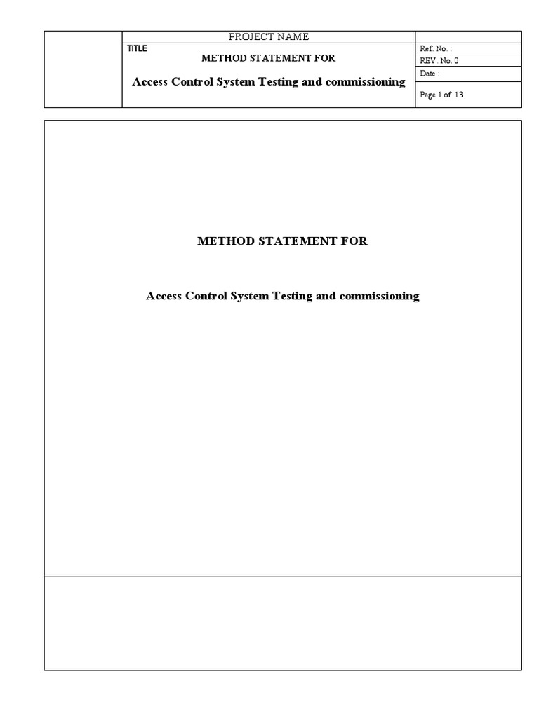 Access Control System Commissioning Guide | PDF
