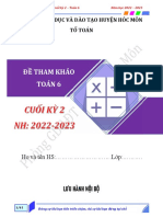 ĐỀ THAM KHẢO TOÁN 6 - CUỐI KỲ II - NH22.23 - HÓC MÔN