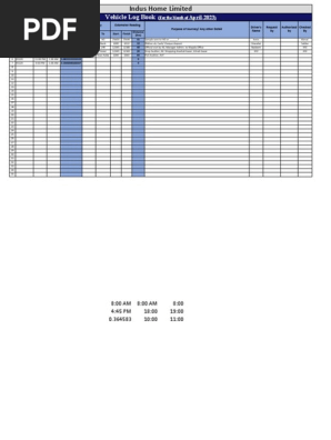 Vehicle Log Book