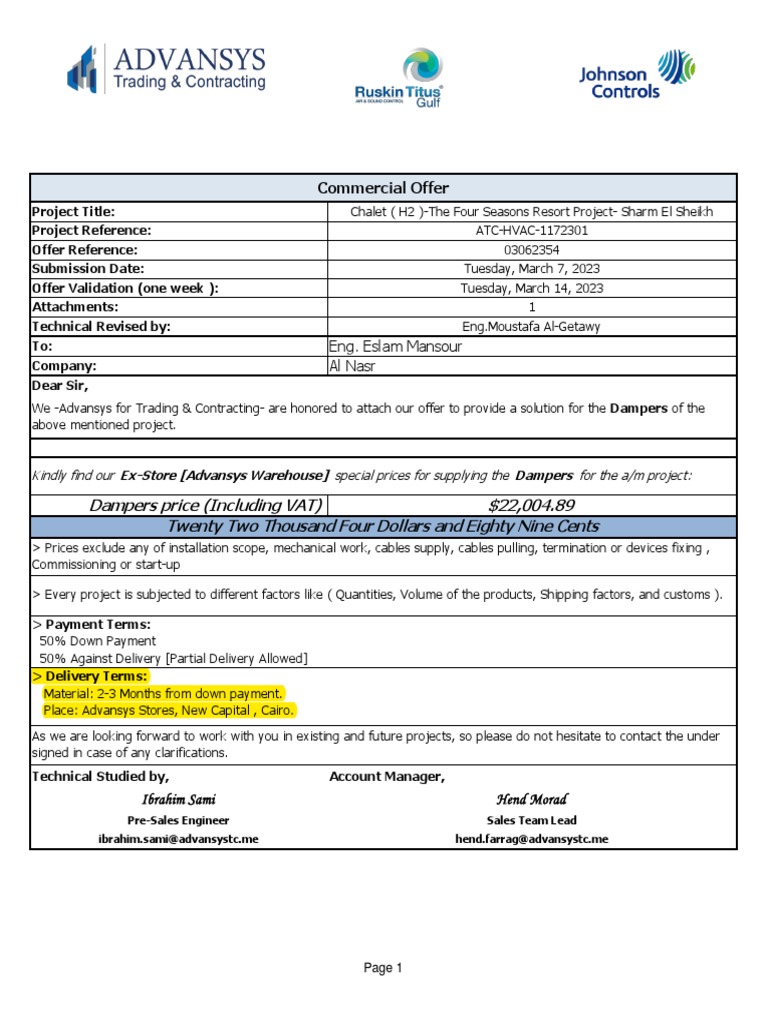 Commercial Offer | PDF