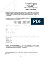 Tutorial 1 - Statistics Review