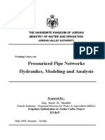 Pressurized Pipe Networks Hydraulics and Modeling and Analysis 