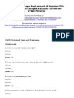 Legal Environment of Business 13th Edition Meiners Test Bank 1