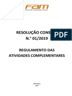 Resolução CONSEPE N.º 01.2019 Regulamento Das Atividades Complementares