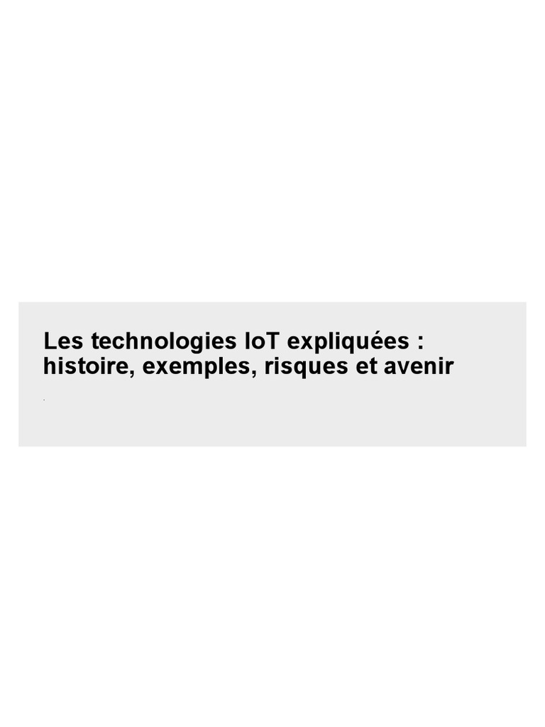 IoT et domotique à Val-des-Sources | PDF | Internet des objets | Domotique
