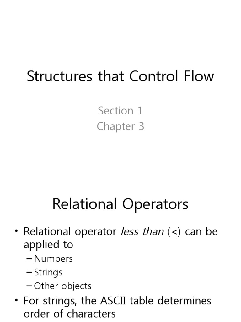 3-1 Relational & Logical Operator | PDF
