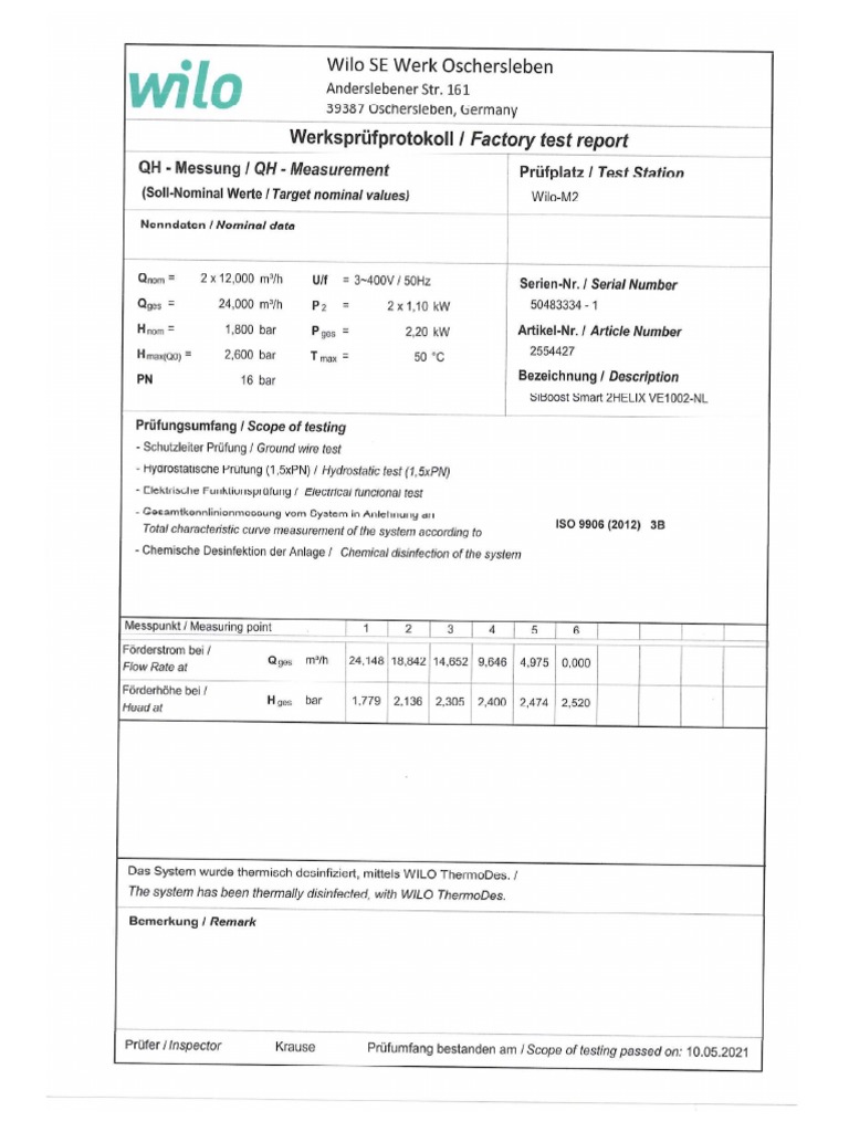 Factory Test | PDF