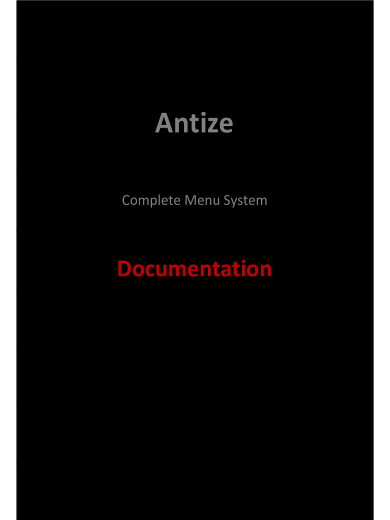 Antize Complete Menu System Guide | PDF