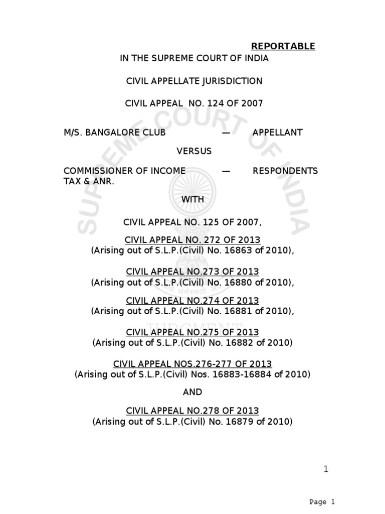 Bangalore Club Case PDF Insurance Life Insurance