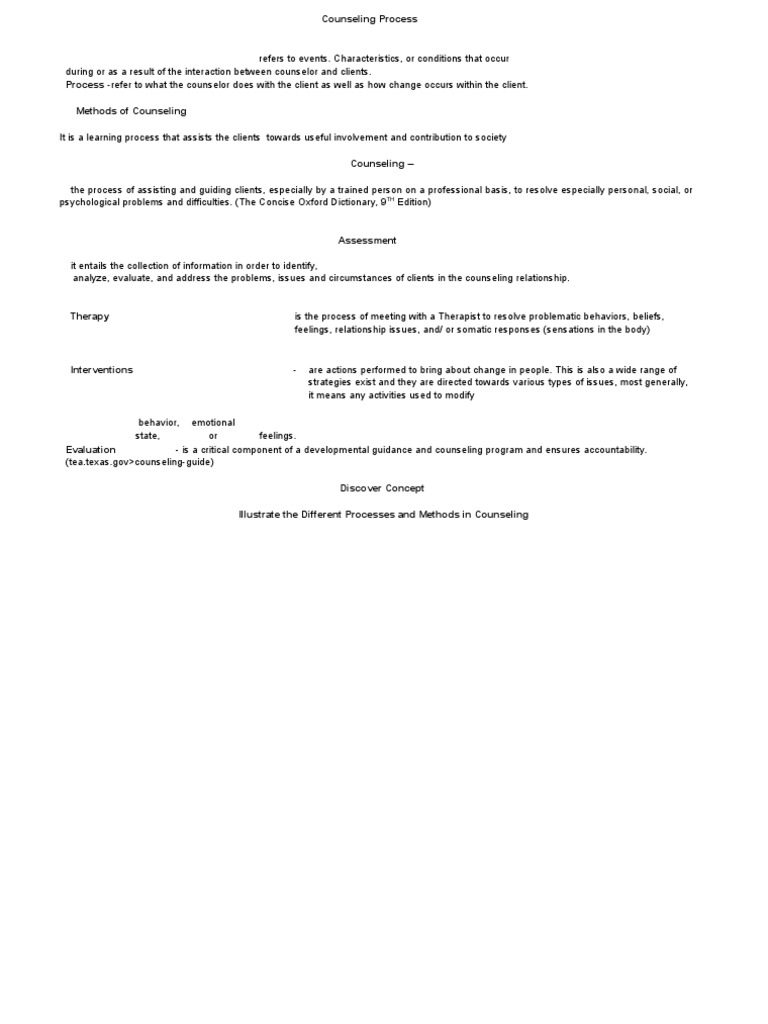 Counseling process pdf