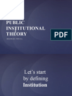 PA 301 Institutional Theory