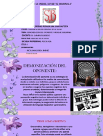 DEMONIZACION DE LA COMUNICACIÓN Y MENSAJE SUBLIMINAR