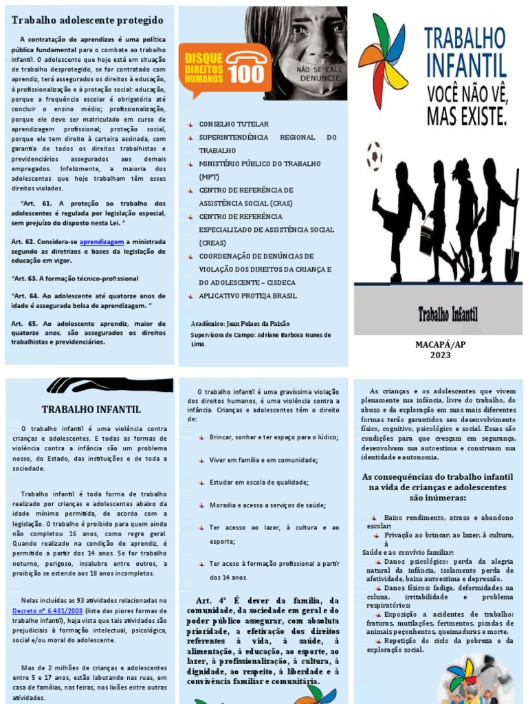 Panfleto Trabalho Infantil | PDF