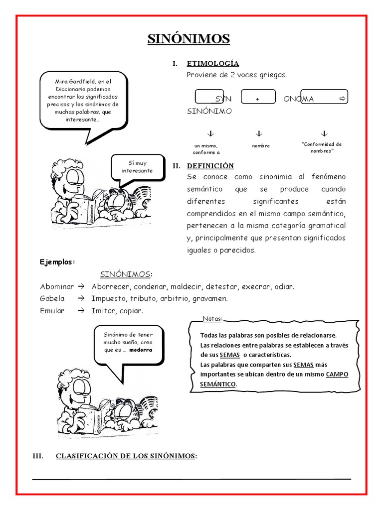 Diccionario de Sinónimos y Semántica | PDF