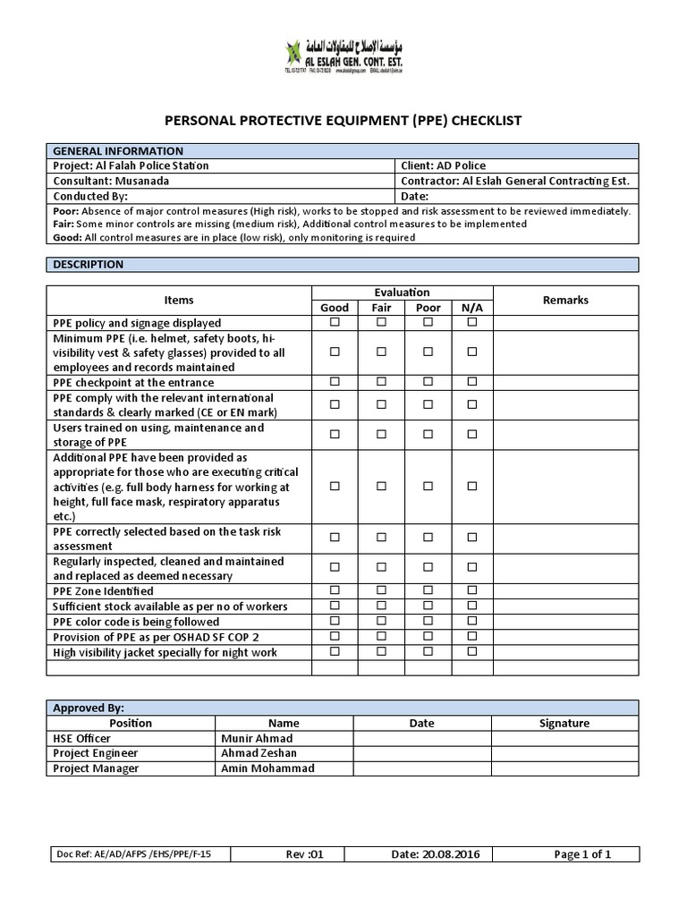 15. PERSONAL PROTECTIVE EQUIPMENT PDF