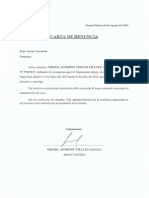 Carta de Renuncia