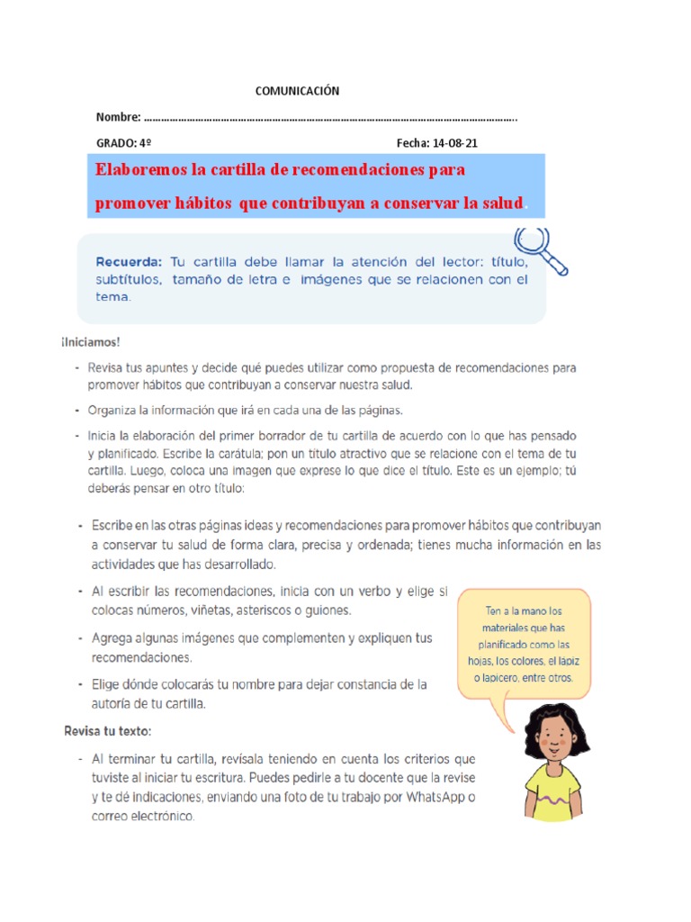 Ficha de Comunicación Dia 2-14-09-21-SemanA 24 | PDF