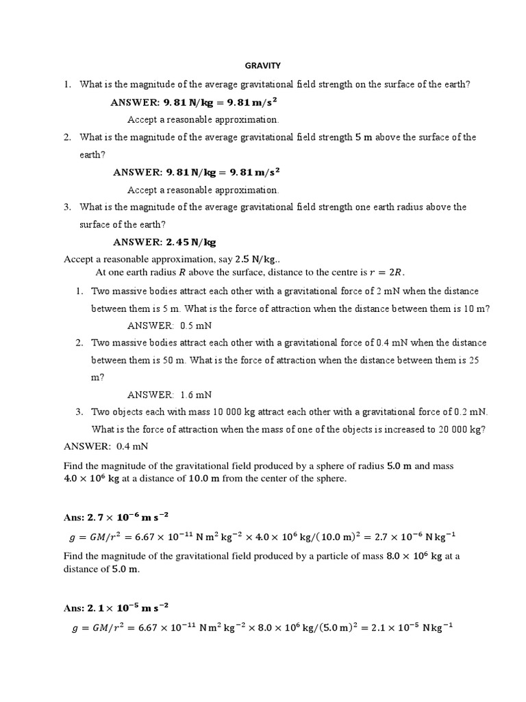 GRAVITY | PDF