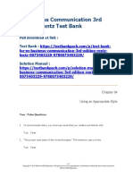 M Business Communication 3rd Edition Rentz Test Bank 1