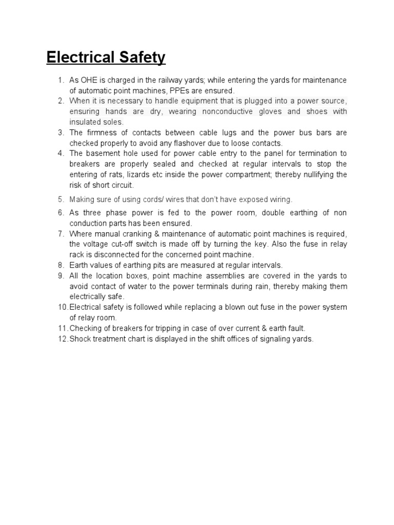 Electrical Safety PDF