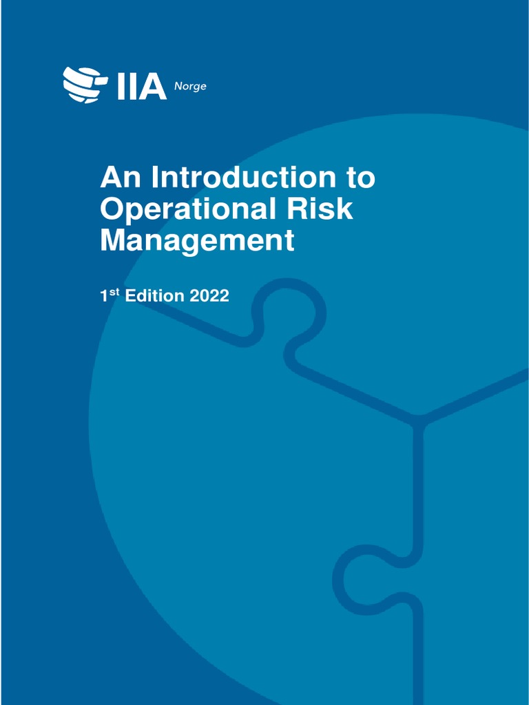 IIA - An-Introduction-To-Operational-Risk-Management | PDF | Risk