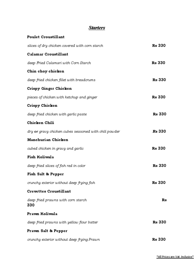 Sangam Menus-1 | PDF