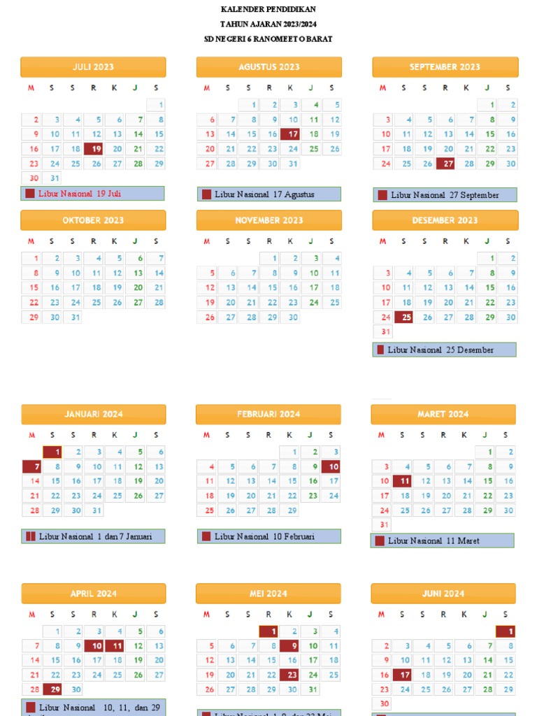 Kalender Pendidikan | PDF