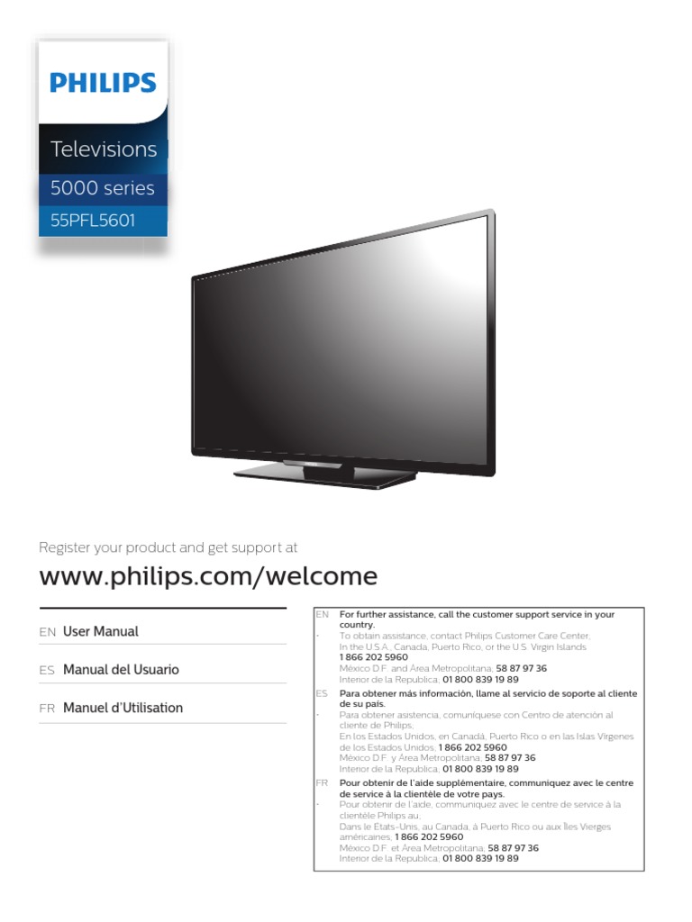 Manual Philips TV 5000s | PDF | Electrical Connector | Ac Power Plugs