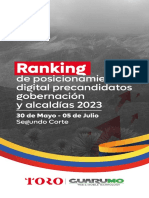 Ranking de IA de Alcaldías y Gobernaciones - Segunda Medición - Comunicado Toro - Guarumo .