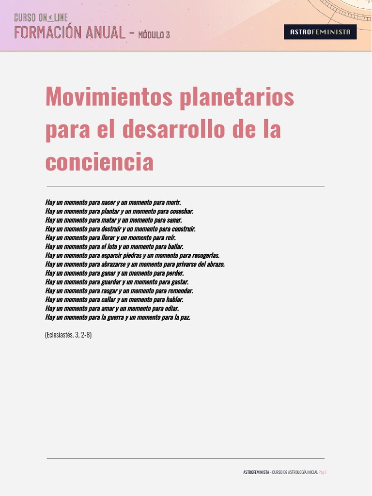 M3 clase 4 tr nsitos planetarios pdf hor scopo venus