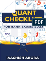 Quant Checklist 352 by Aashish Arora For Bank Exams 2023