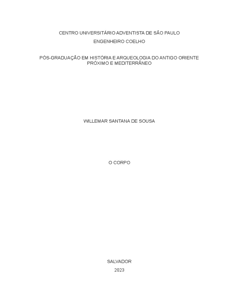 Resenha critica do filme o corpo feito por willemar pdf
