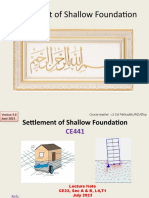 CE441 - Lec05 - Settlement of Shallow Foundation