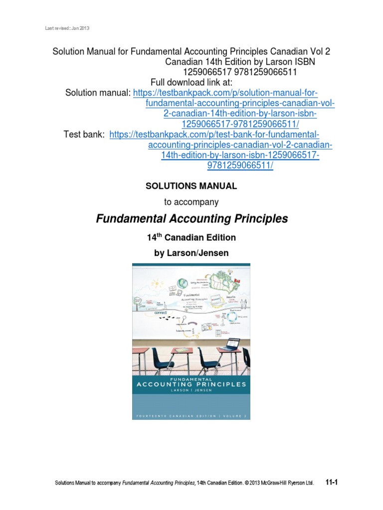 Fundamental Accounting Principles Canadian Vol 2 Canadian 14th Edition