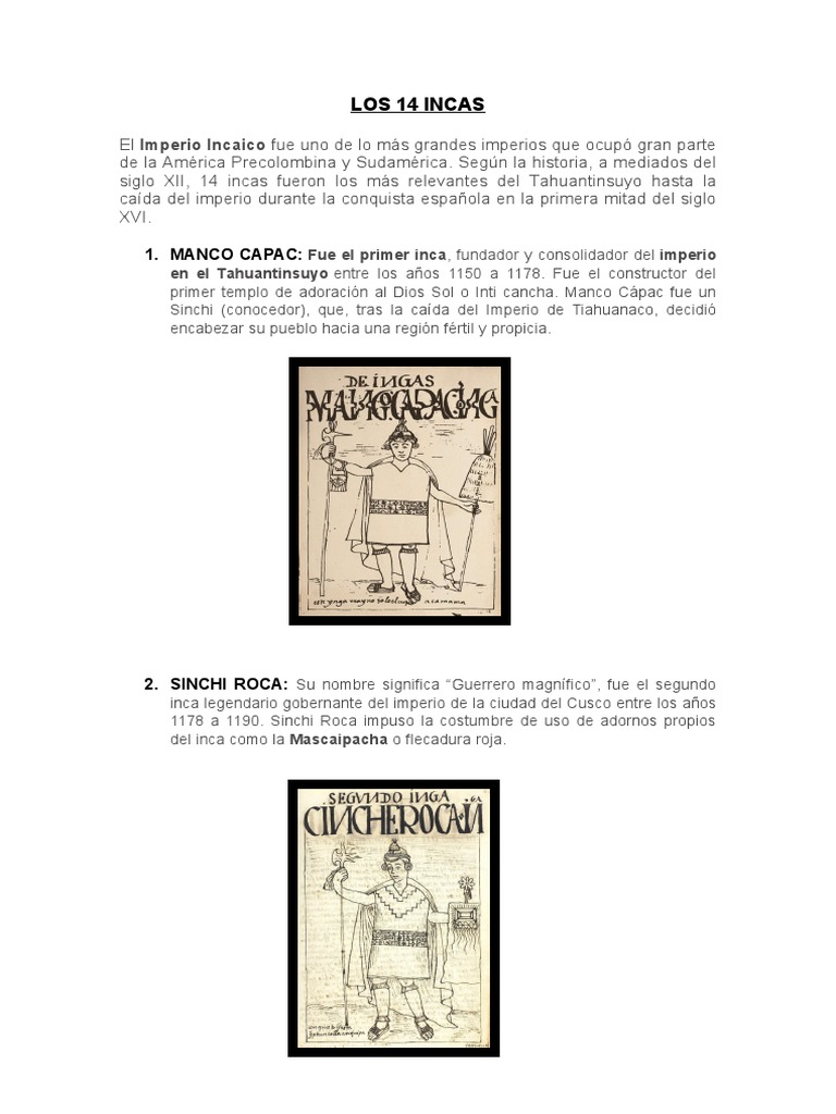 LOS INCAS Del Peru | PDF | Imperio Inca | Perú