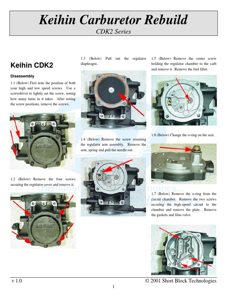 CDK2 Carburetor Rebuild Guide | PDF