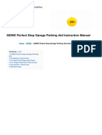 Perfect Stop Garage Parking Aid Manual